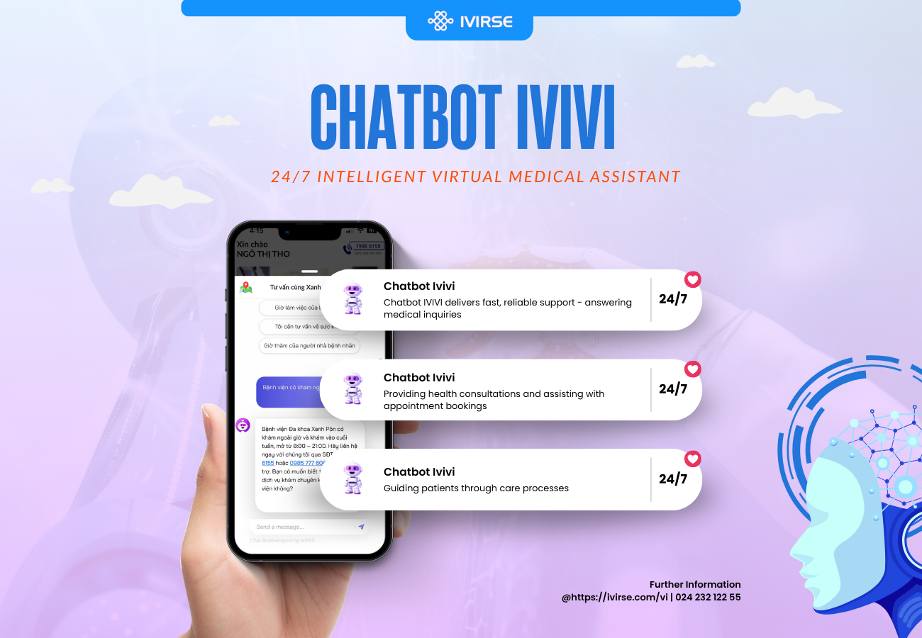 IVIVI MEDBOT: TRỢ LÝ Y TẾ ẢO THÔNG MINH, MỞ RA TƯƠNG LAI MỚI CHO TRẢI NGHIỆM KHÁM CHỮA BỆNH 